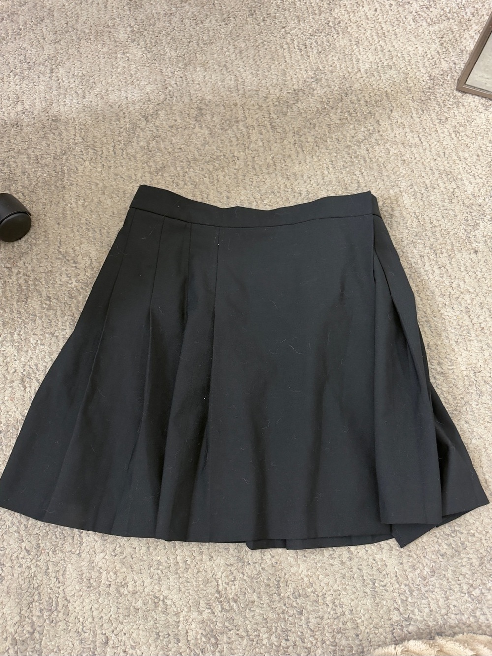 ASOS Black Pleated Mini Skirt Size 6 tall Preppy Chic
